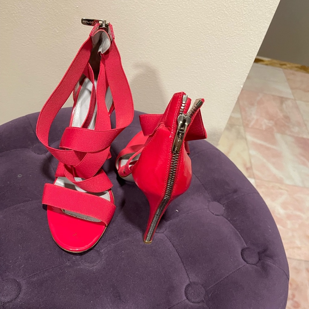 Rare & Gorgeous Sergio Rossi pink zipper heels 38
